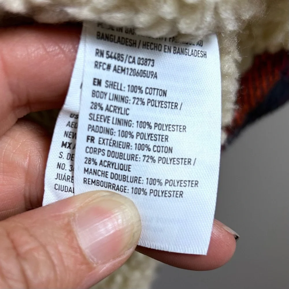 American‎ Eagle jacket men's medium sherpa southwestern heavy blanket gorpcore
